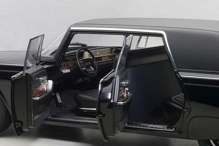 showing interior of a black model car