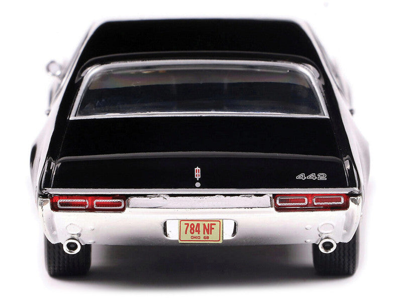 1970 Oldsmobile 442 W-30 Black W/Red Stripes 1/43 Scale Diecast Model IA43006