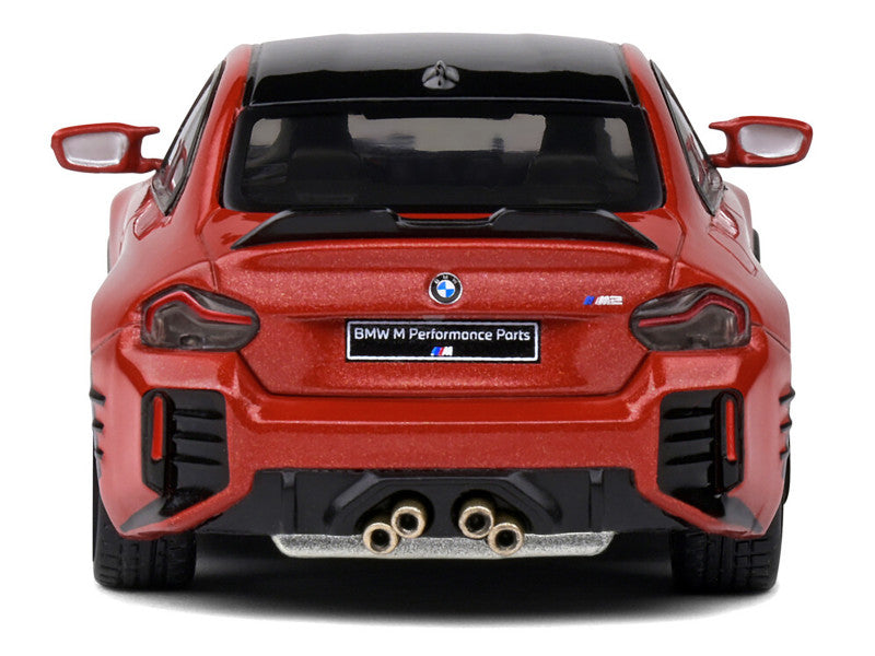 Red car model with BMW logo and 'BMW M Performance Parts' label on a white background