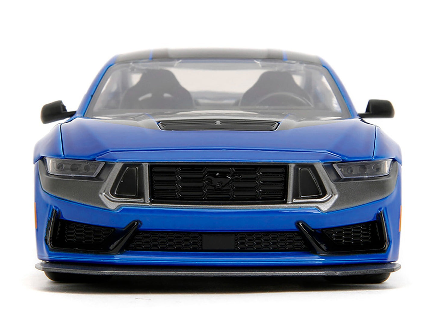 Blue Ford Mustang Mach-E on a white background