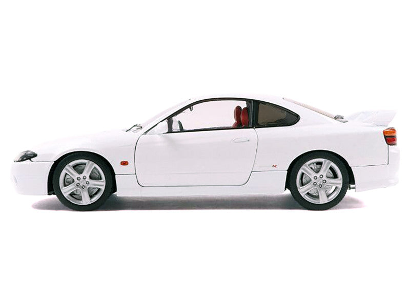 White sports car model on a white background