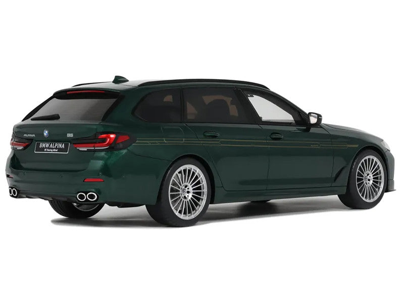 Green BMW Alpina car on a white background