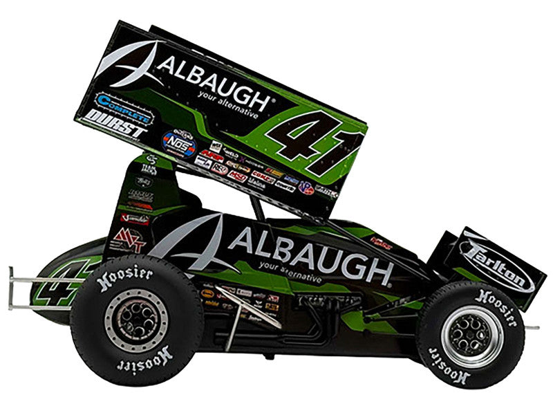 Albaugh #41 Geen Race Car on white background