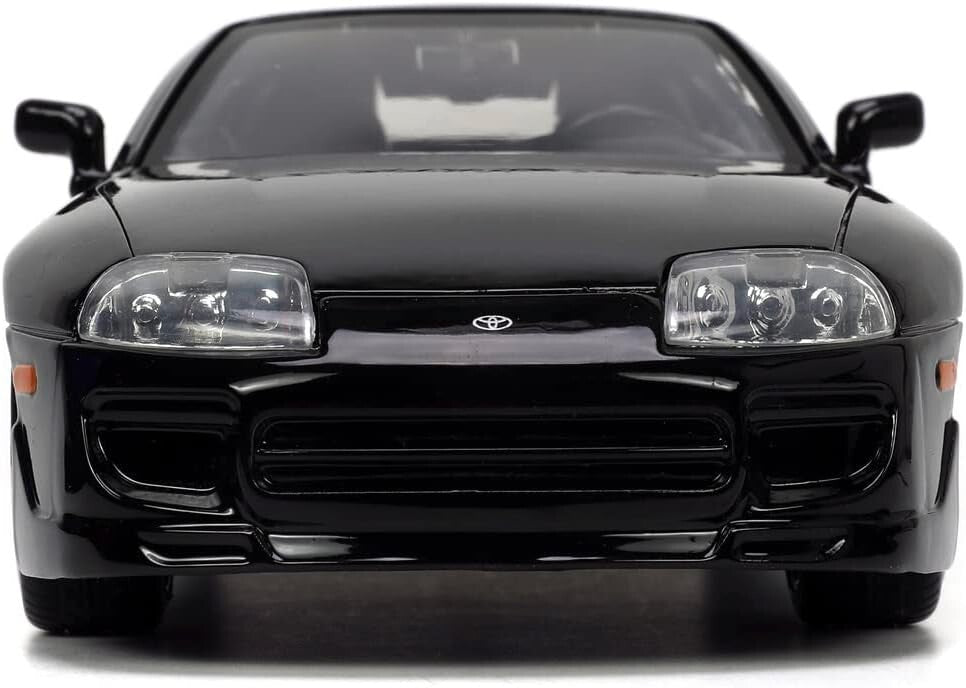 Black Toyota car front view on a white background