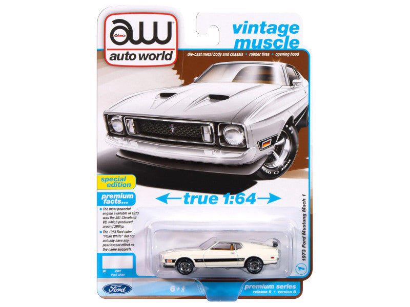 1973 Ford Mustang Mach 1 1/64 Scale Diecast Model 64482-AWSP173B