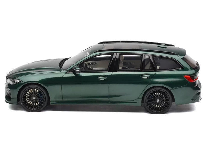 Green car model on a white background