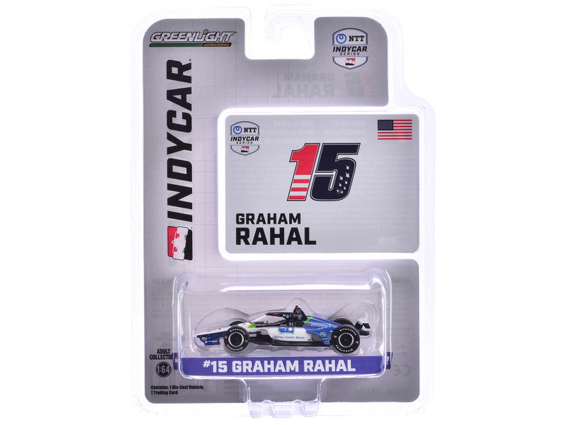 Model car in packaging with branding and number 15.