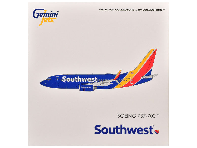 Boeing 737-700 Commercial Aircraft Southwest Airlines Blue W/Striped Tail 1/400 Scale Diecast Model GJ2293