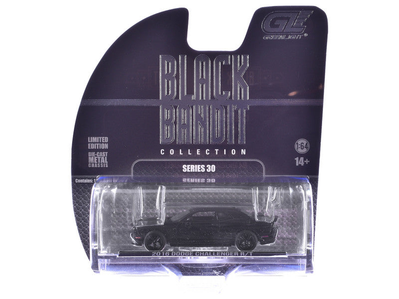 Model car in packaging with 'Black Bandit Collection' branding on a white background