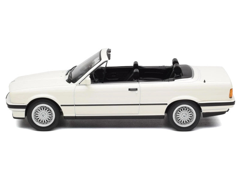 White convertible car on a white background
