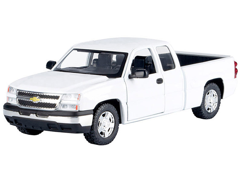 White Chevrolet truck model on a white background