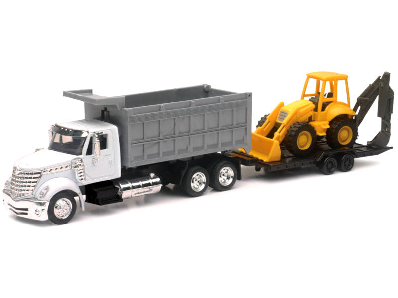 International Lonestar Dump Truck W/Wheel Loader Diecast Model 16633A