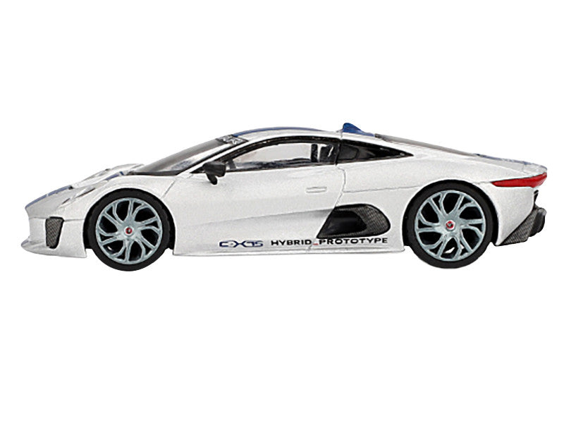 White sports car model labeled 'Hybrid Prototype' on a white background