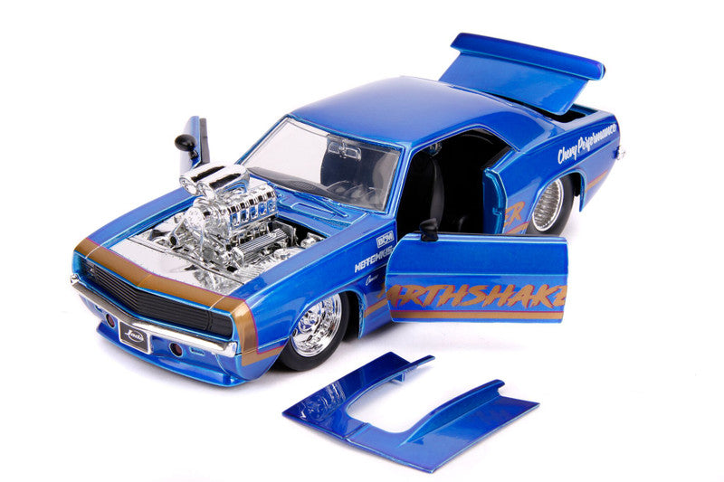 1969 Chevrolet Camaro Blue with Gold Stripe 1/24 Diecast Model 31323