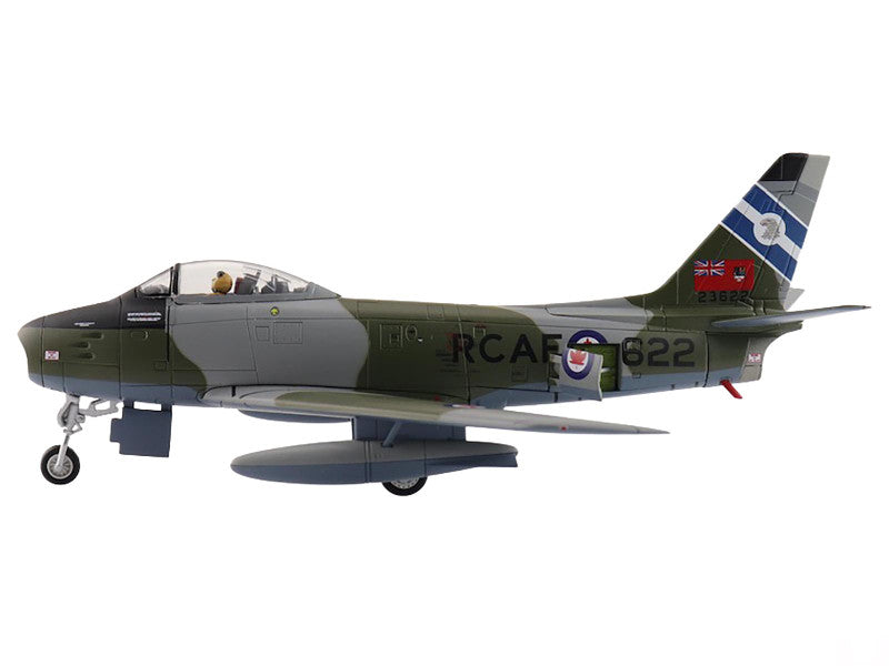 Model of a military aircraft with RCAF markings on a white background