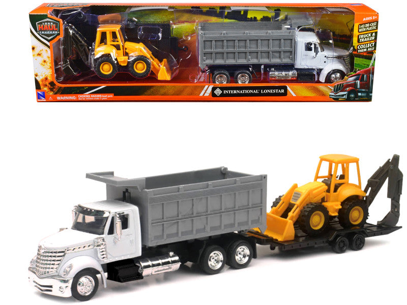 International Lonestar Dump Truck W/Wheel Loader Diecast Model 16633A