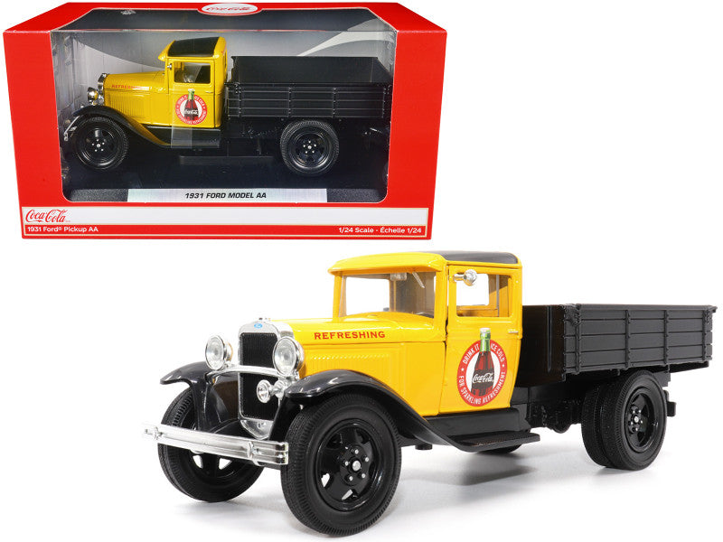 1931 Ford Model AA Truck Yellow Coca-Cola 1/24 Diecast Model 424023