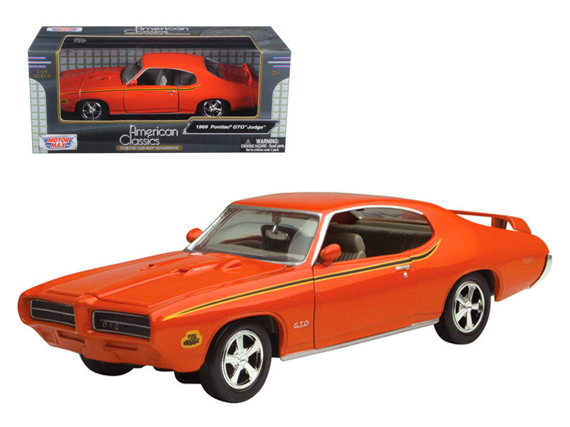 1969 Pontiac GTO Judge Orange 1/24 Diecast Model 73242AC/OR