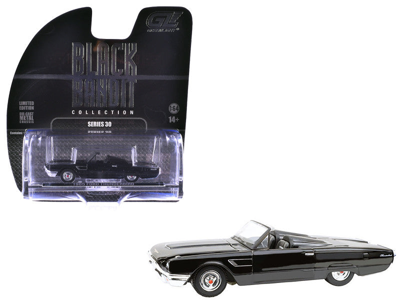 Black convertible car model in packaging with 'Black Lightning Collection' branding.