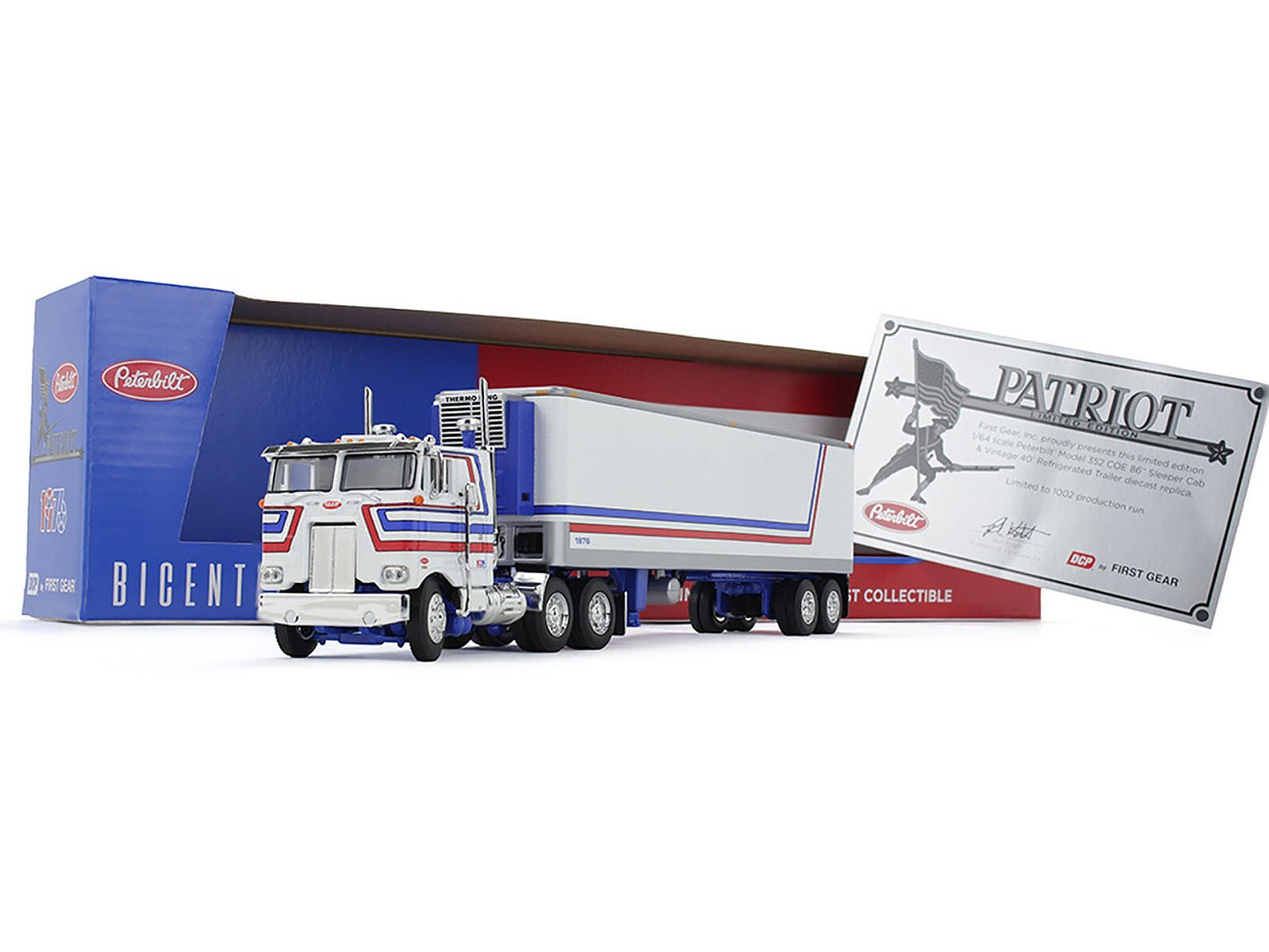 Peterbilt 352 COE Sleeper & Reefer Trailer Diecast Model 69-1920