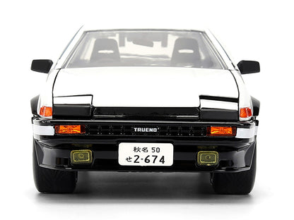 Front view of a black and white car with 'TRUENO' branding on a white background