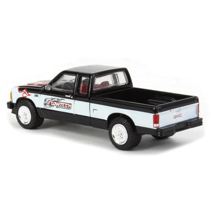 Model truck with branding on a white background