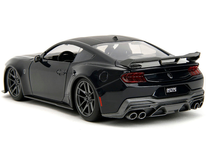 2024 Ford Mustang Dark Horse Black Metallic 1:24 Scale Die cast Model 35278