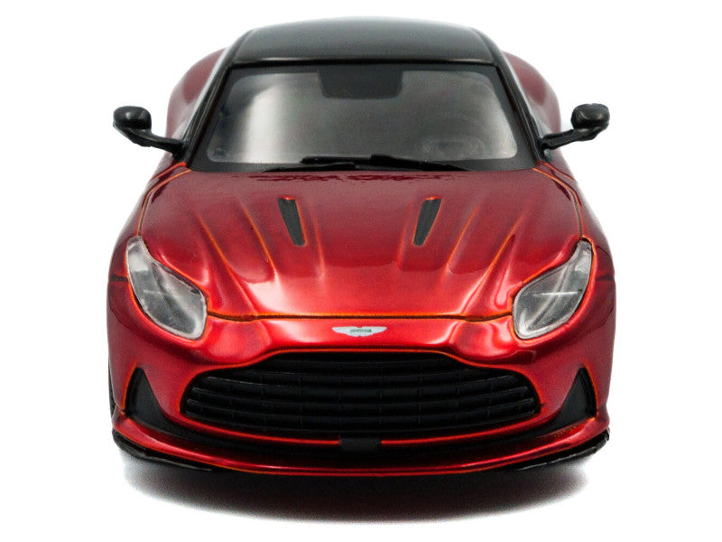 Red sports car on a white background