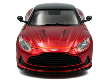 Red sports car on a white background