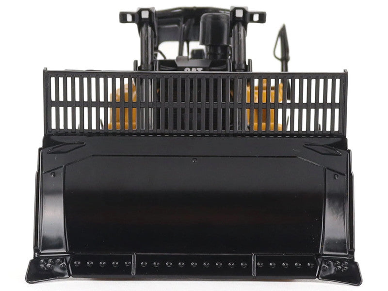 Black excavator bucket on a white background