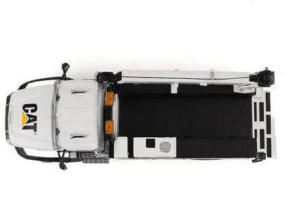 top view of cat white service truck