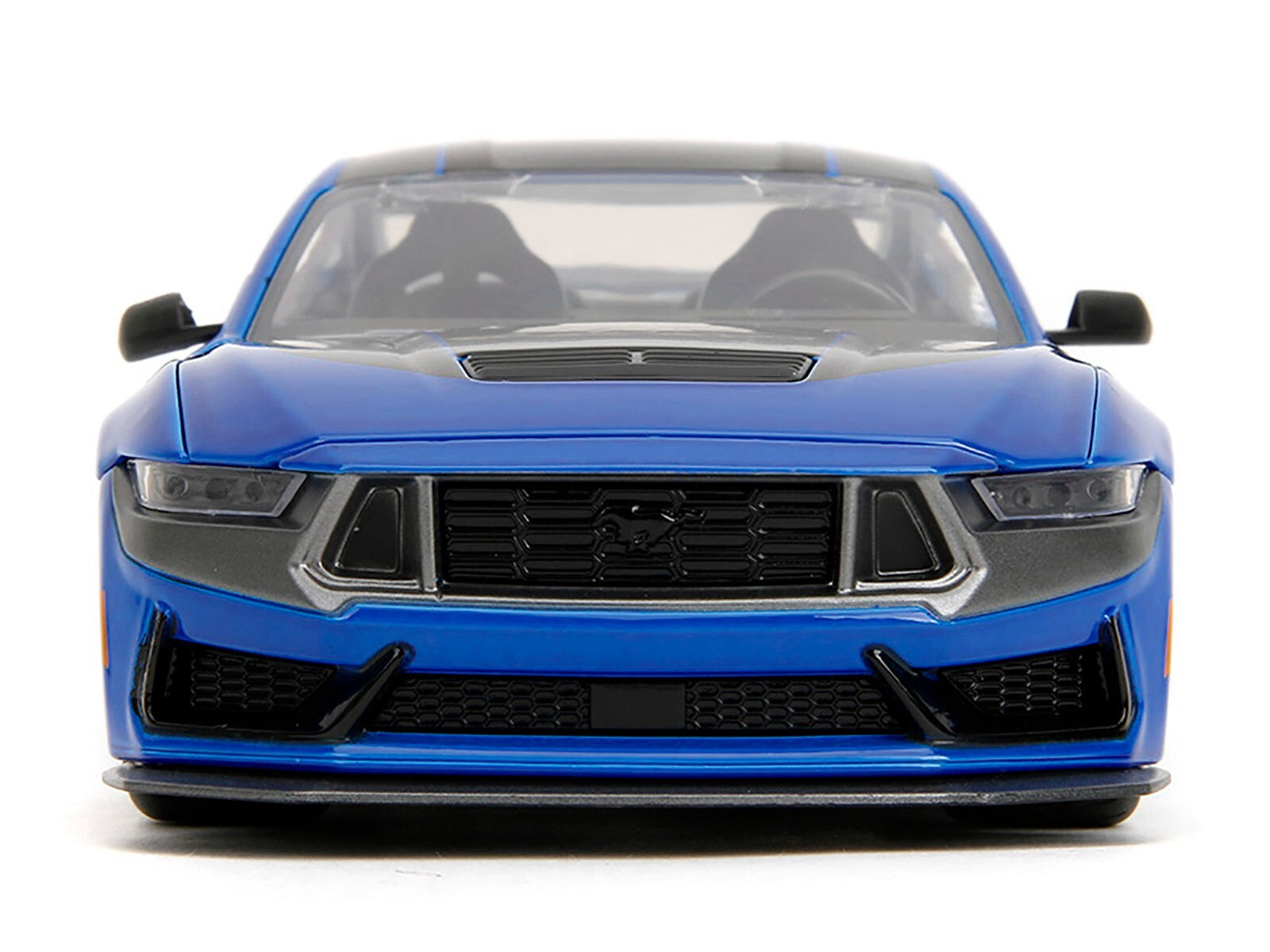 Blue Ford Mustang Mach-E on a white background