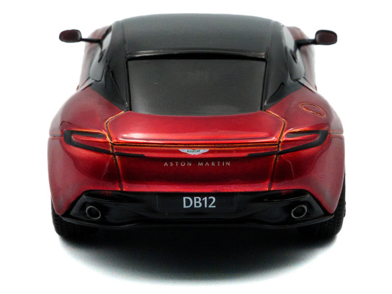 Red Aston Martin DB12 car on a white background