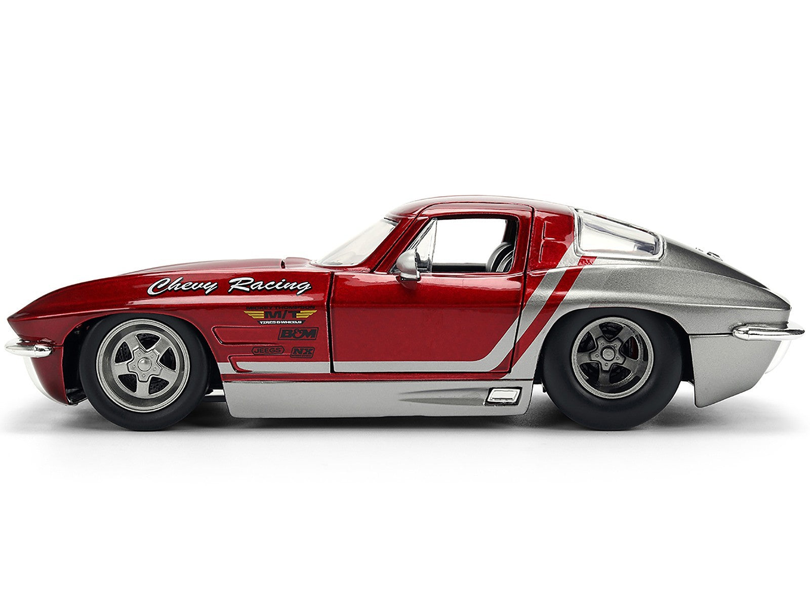 Model car with 'Chevy Racing' branding on a white background