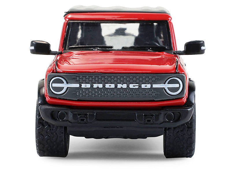 2024 Ford Bronco Badlands Red with Gray Top 1/64 Diecast Model 68070C