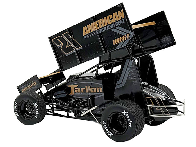 Model of a sprint car with visible branding on a white background