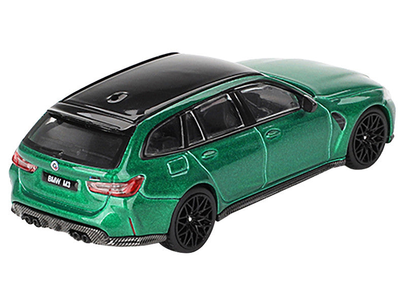 BMW M3 Competition Green Metallic with Black Top 1/64 Scale Diecast Model MGT00764