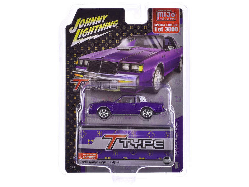 1987 Buick Regal T-Type Purple 1/64 Scale Diecast Model JLCP7475