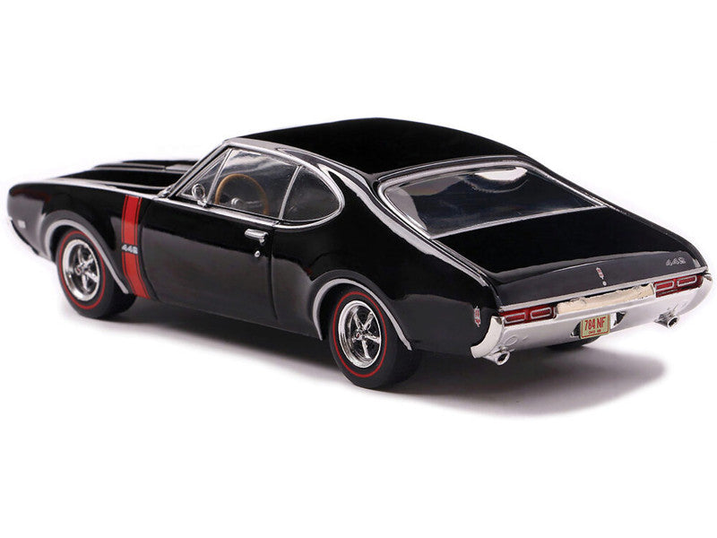 1970 Oldsmobile 442 W-30 Black W/Red Stripes 1/43 Scale Diecast Model IA43006