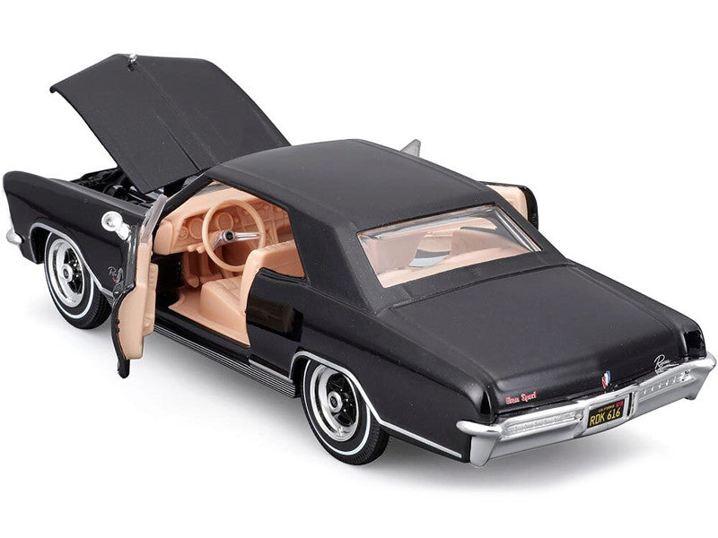 1965 Buick Riviera Gran Sport Black 1/26 Scale Diecast Model 31214BK