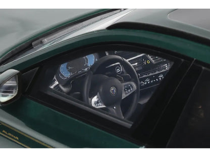Close-up of a car's dashboard and steering wheel with a visible brand logo.