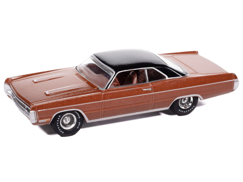 Model of a classic brown car on a white background