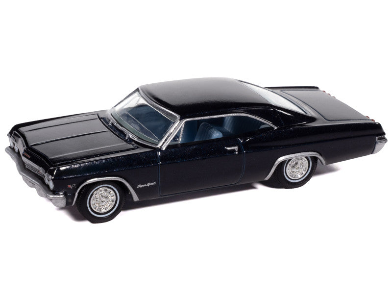 Black model car on a white background