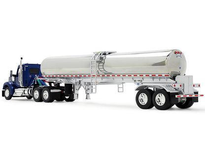 Model of a large truck with a white tanker trailer on a white background