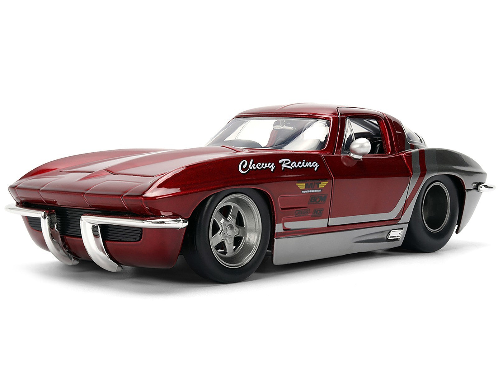 Model car with 'Chevy Racing' branding on a white background