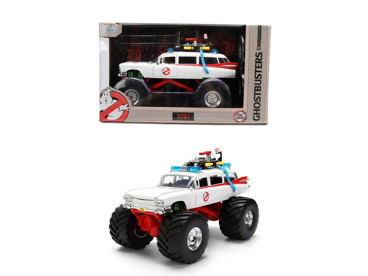 Ghostbusters toy monster truck with packaging on a white background