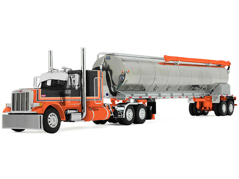 Model of a large truck with a trailer on a white background