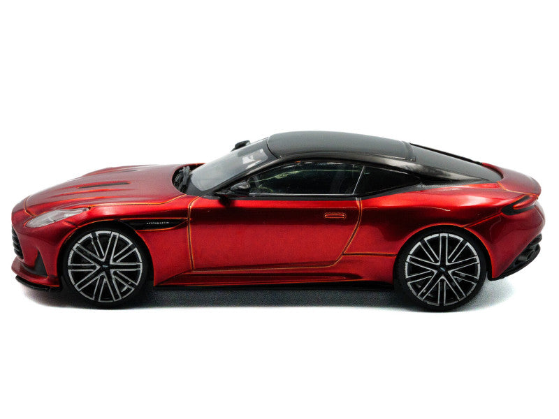 Red sports car on a white background