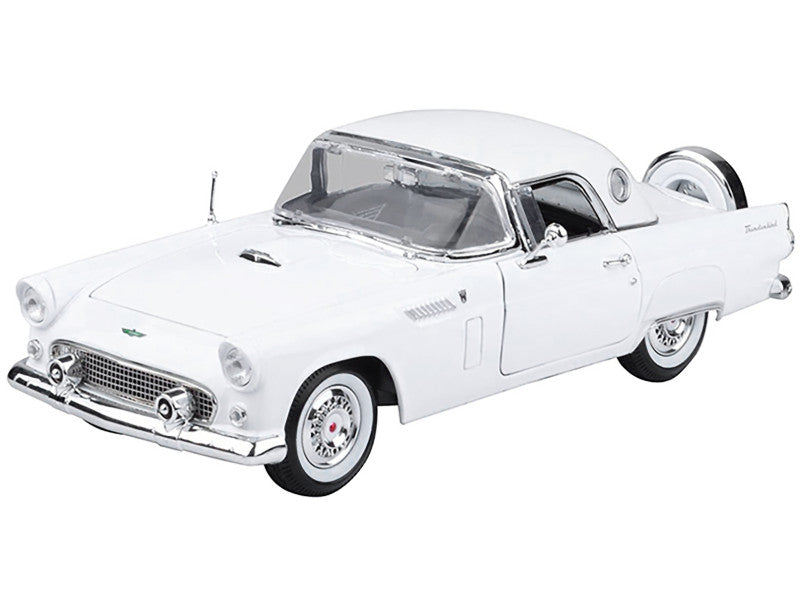 Model of a classic white car on a white background