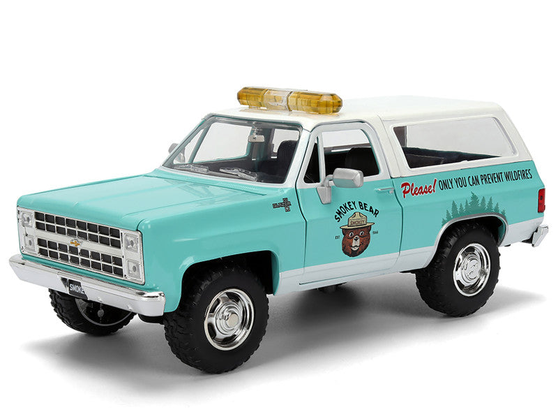 Model of a turquoise SUV with white roof on a white background